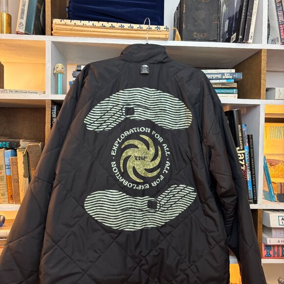 2024 NWT Mens THE NORTH FACE Afterburner Snow Jacket $170 XL Black Green reversi - Picture 5 of 7